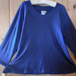 Parsley & Sage top,  DENIM Blue, 1X, EUC!!